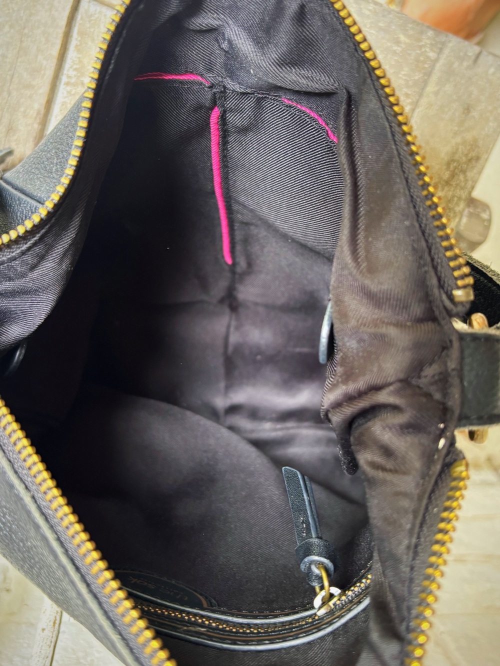 THE SAK  convertible LADERA pebbled leather BLACK crossbody POCKETS bag - Picture 12 of 14